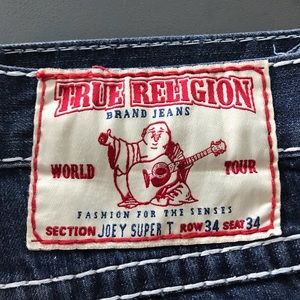 Men’s True Religion Jean Shorts Blue Size 34